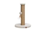 Beeztees DBL Kedi Tırmalama ve Oyuncağı, Açık Gri, 35x35x50cm