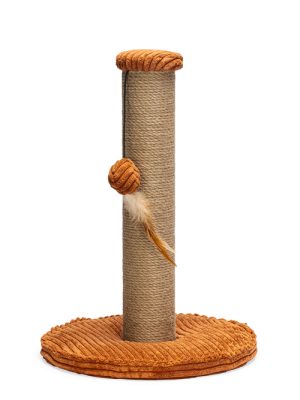 Beeztees DBL Kedi Tırmalama ve Oyuncağı, Toprak Rengi, 35x35x50cm