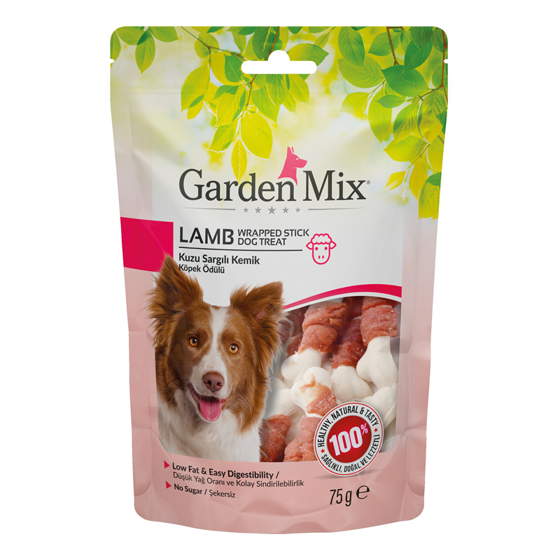 e2e6361cbe500ed43496db6d90581340.jpg GARDEN MIX KUZU SARGILI KEMIK KÖPEK ÖDÜLÜ 75 GR X 4 ADET - Görsel 1