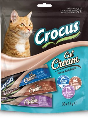 Crocus Çoklu Somon Karides & Karides & Yengeç Kedi Ödülü 30x15gr