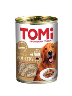 TOMI KÖPEK KÜMES HAYVANLI YAŞ MAMA 400 GR X 6 ADET