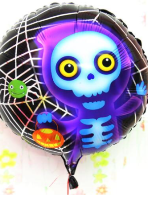 Halloween İskelet Hayalet Folyo Balon 18 inç