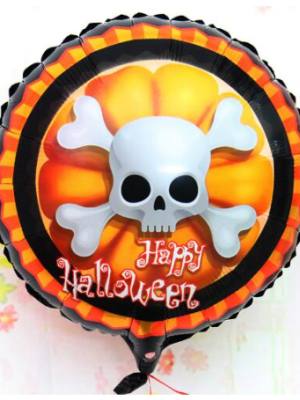 Halloween İskelet Kuru Kafa Folyo Balon 18 inç
