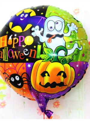 Halloween Örümcekli Kabaklı Folyo Balon 18 inç