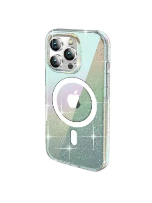 Joko iPhone 14 Pro Max Rasasi Simli Magsafe Kapak - Şeffaf