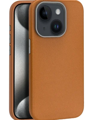 Joko iPhone 15 Kılıf Wonder Deri Magsafe Kapak - Kahverengi