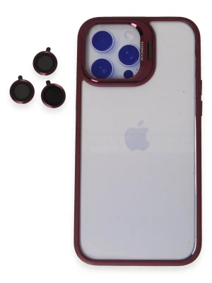 Joko iPhone 15 Pro Kılıf Roblox Lens Standlı Kapak - Bordo