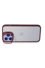 Joko iPhone 15 Pro Kılıf Roblox Lens Standlı Kapak - Bordo - Görsel 6