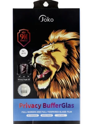 Joko iPhone 15 Pro Max Buffer Hayalet Cam Ekran Koruyucu - Siyah