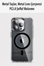 Joko iPhone 15 Pro Max Kılıf Crystal Magsafe Kapak - Şeffaf - Görsel 2