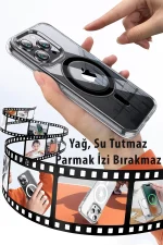 Joko iPhone 15 Pro Max Kılıf Crystal Magsafe Kapak - Şeffaf - Görsel 3