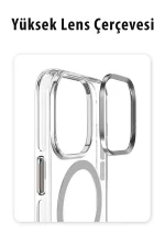 Joko iPhone 15 Pro Max Kılıf Crystal Magsafe Kapak - Şeffaf - Görsel 4