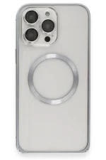 Joko iPhone 15 Pro Max Kılıf Metal Bumper Magneticsafe Kapak - Gri - Görsel 2