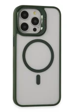 Joko iPhone 15 Pro Max Kılıf Roblox Lens Magsafe Standlı Kapak - Koyu Yeşil