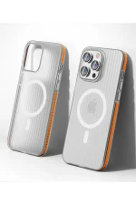 Joko iPhone 15 Pro Max Line Magsafe Kapak - Turuncu - Görsel 2