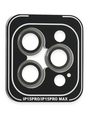 Joko iPhone 15 Pro Max PVD Metal Kamera Lens - Gri