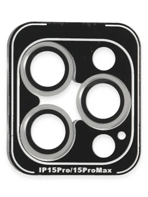 Joko iPhone 15 Pro Max PVD Metal Kamera Lens - Gümüş