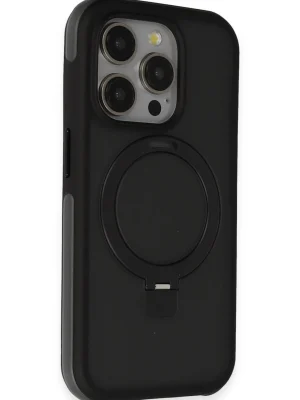 Joko iPhone 15 Pro Max Zorda Airbag Magsafe Standlı Kapak - Siyah