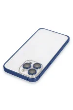 Joko iPhone 15 Pro Metal Bumper Mat Kapak - Lacivert - Görsel 4