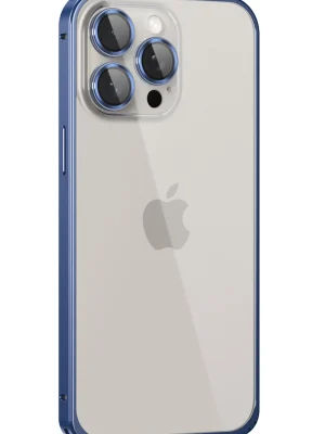 Joko iPhone 15 Pro Metal Bumper Mat Kapak - Lacivert