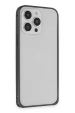 Joko iPhone 15 Pro Metal Bumper Mat Kapak - Siyah - Görsel 3