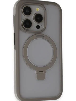 Joko iPhone 15 Pro Zorda Airbag Magsafe Standlı Kapak - Titan Gri