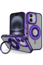 Joko iPhone 16 Banza Magsafe Standlı Kapak - Derin Mor