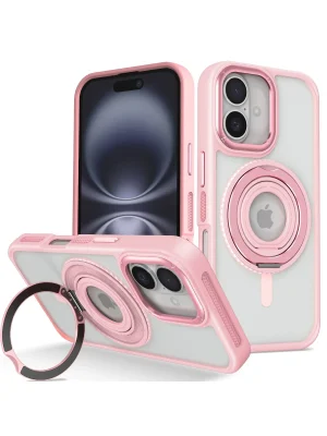 Joko iPhone 16 Banza Magsafe Standlı Kapak - Pembe