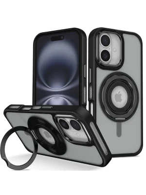 Joko iPhone 16 Banza Magsafe Standlı Kapak - Siyah