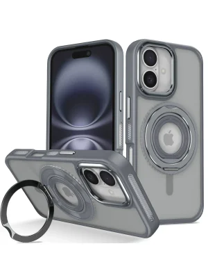 Joko iPhone 16 Banza Magsafe Standlı Kapak - Titan Gri