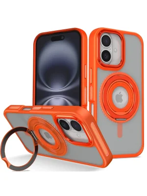 Joko iPhone 16 Banza Magsafe Standlı Kapak - Turuncu