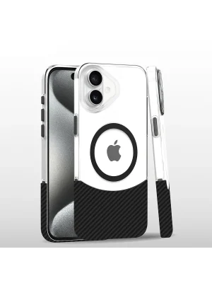 Joko iPhone 16 Carbon Puzzle Magsafe Kapak - Siyah-2