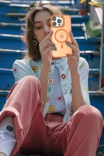 Joko iPhone 16 Plus Flet Lens Magsafe Kapak - Koyu Yeşil - Görsel 3