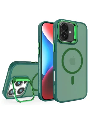 Joko iPhone 16 Plus Flet Lens Magsafe Kapak - Koyu Yeşil