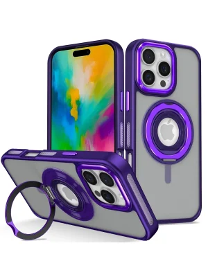 Joko iPhone 16 Pro Banza Magsafe Standlı Kapak - Derin Mor