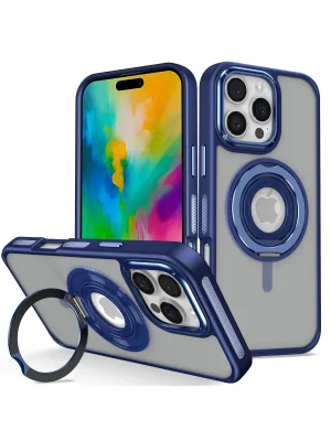 Joko iPhone 16 Pro Banza Magsafe Standlı Kapak - Lacivert