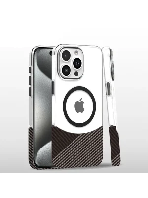 Joko iPhone 16 Pro Carbon Puzzle Magsafe Kapak - Gri