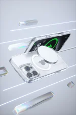 Joko iPhone 16 Pro Gleam PC Sert Magsafe Kılıf - Şeffaf - Görsel 3