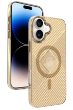 Joko iPhone 16 Stella PC Sert Magsafe Kılıf - Gold