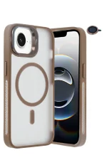 Joko iPhone 16E Flet Lens Magsafe Kapak - Gold - Görsel 2