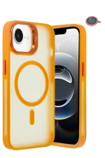 Joko iPhone 16E Flet Lens Magsafe Kapak - Turuncu - Görsel 2