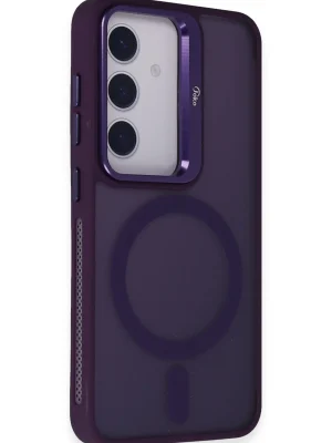 Joko Samsung Galaxy S24 Flet Lens Magsafe Kapak - Derin Mor