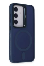 Joko Samsung Galaxy S24 Flet Lens Magsafe Kapak - Lacivert