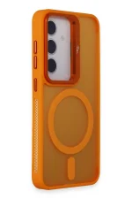 Joko Samsung Galaxy S24 Flet Lens Magsafe Kapak - Turuncu - Görsel 2