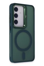 Joko Samsung Galaxy S24 Plus Flet Lens Magsafe Kapak - Koyu Yeşil
