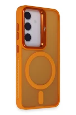 Joko Samsung Galaxy S24 Plus Flet Lens Magsafe Kapak - Turuncu