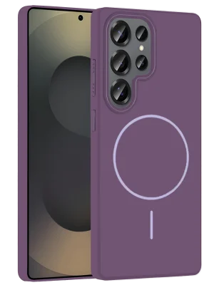 Joko Samsung Galaxy S25 Ultra Broş Magsafe Kapak - Mor