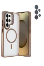 Joko Samsung Galaxy S25 Ultra Flet Lens Magsafe Kapak - Gold - Görsel 2