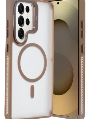 Joko Samsung Galaxy S25 Ultra Flet Lens Magsafe Kapak - Gold