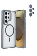 Joko Samsung Galaxy S25 Ultra Flet Lens Magsafe Kapak - Gri - Görsel 2